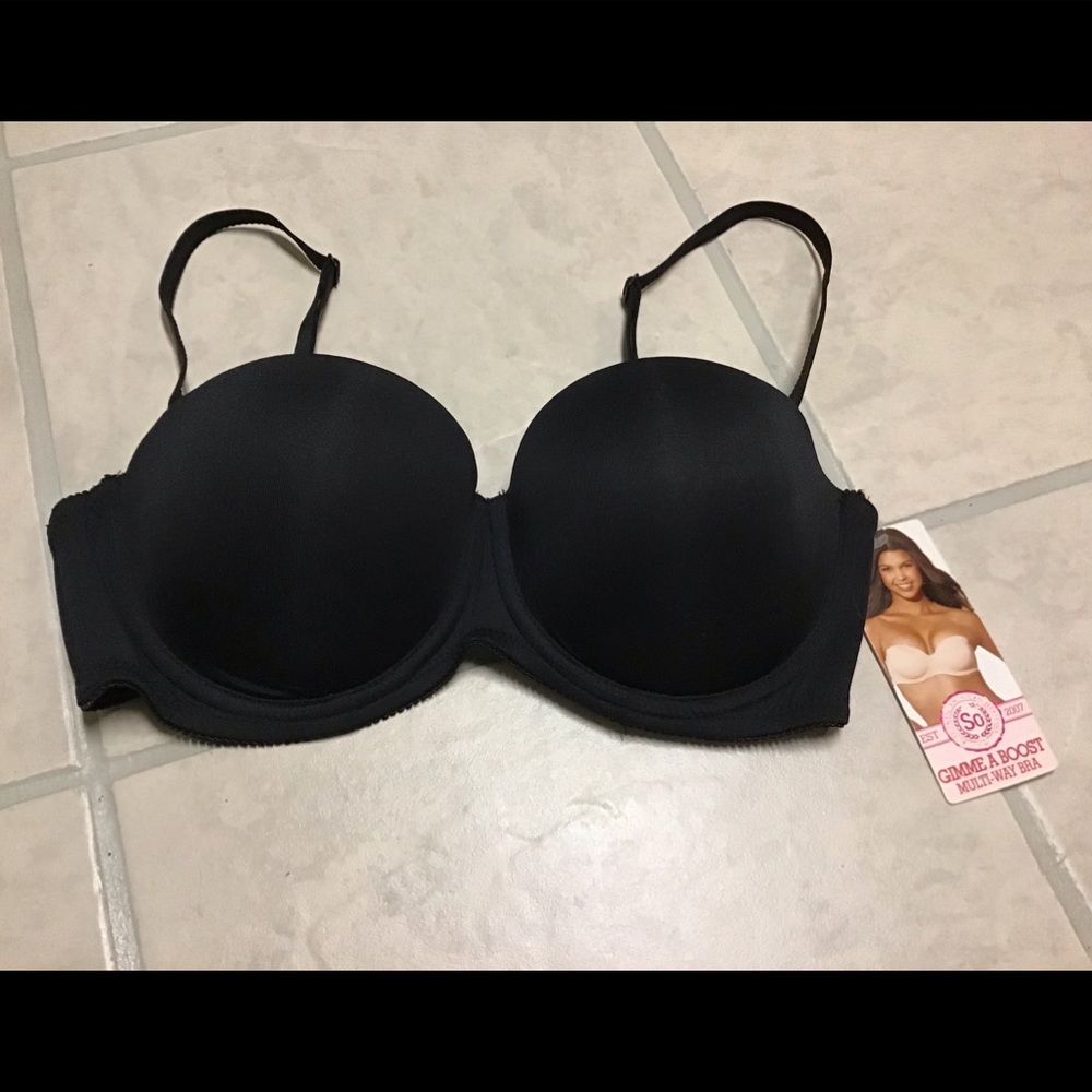 Women’s Black Bra “ Gimme A Boost” by SO 34C